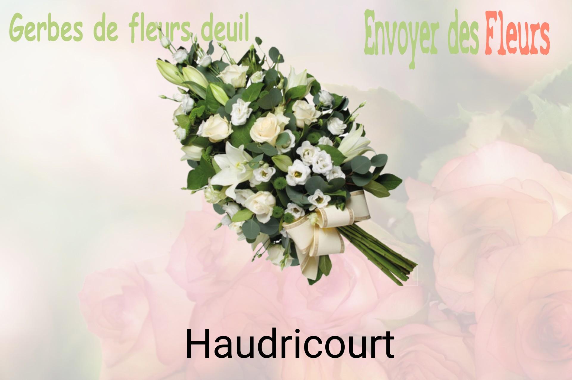 Gerbe de fleurs de deuil livrée à Haudricourt